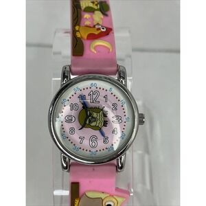 Ricci B Kid's Owl Quartz Watch Rotating Owl in Dial‎ Pink Band- New Battery